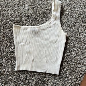 Cropped one shoulder top